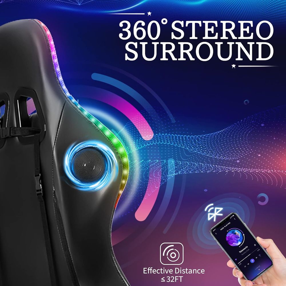 RGB Gaming Chair with Speakers - đánh giá và giá Rgb Gaming Chair