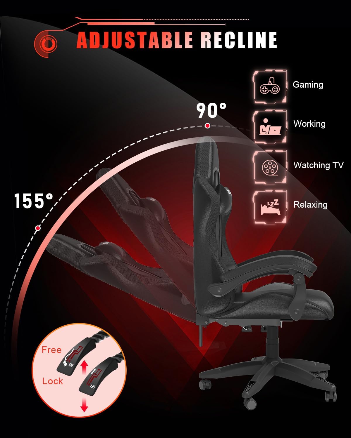 Gaming Chair with RGB LED Ligh - đánh giá và giá Rgb Gaming Chair