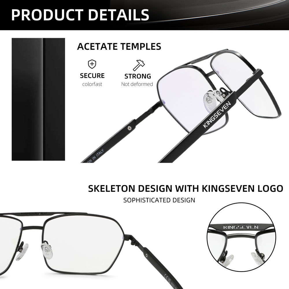 KINGSEVEN Rectangle Anti-Blue- - đánh giá và giá Gaming Glasses Blue