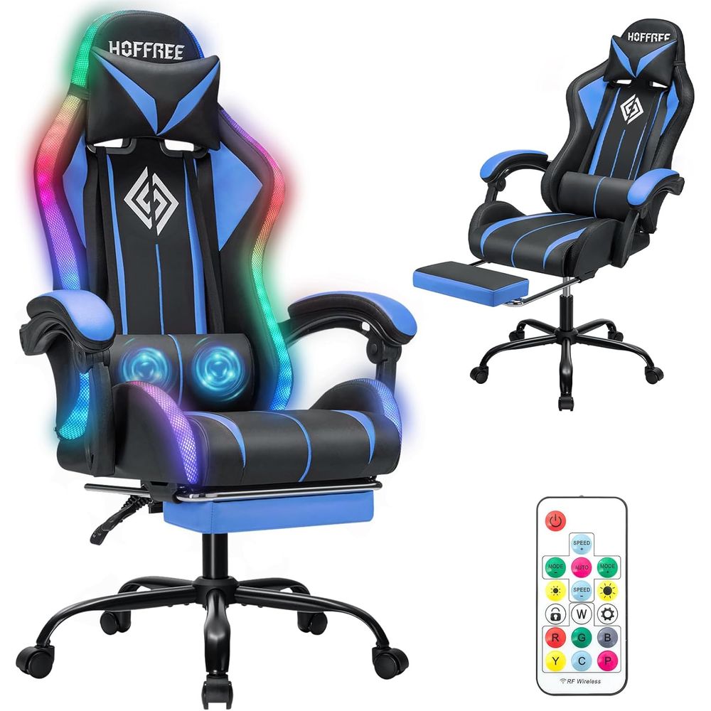 LED Gaming Chair with Massage  - đánh giá và giá Rgb Gaming Chair