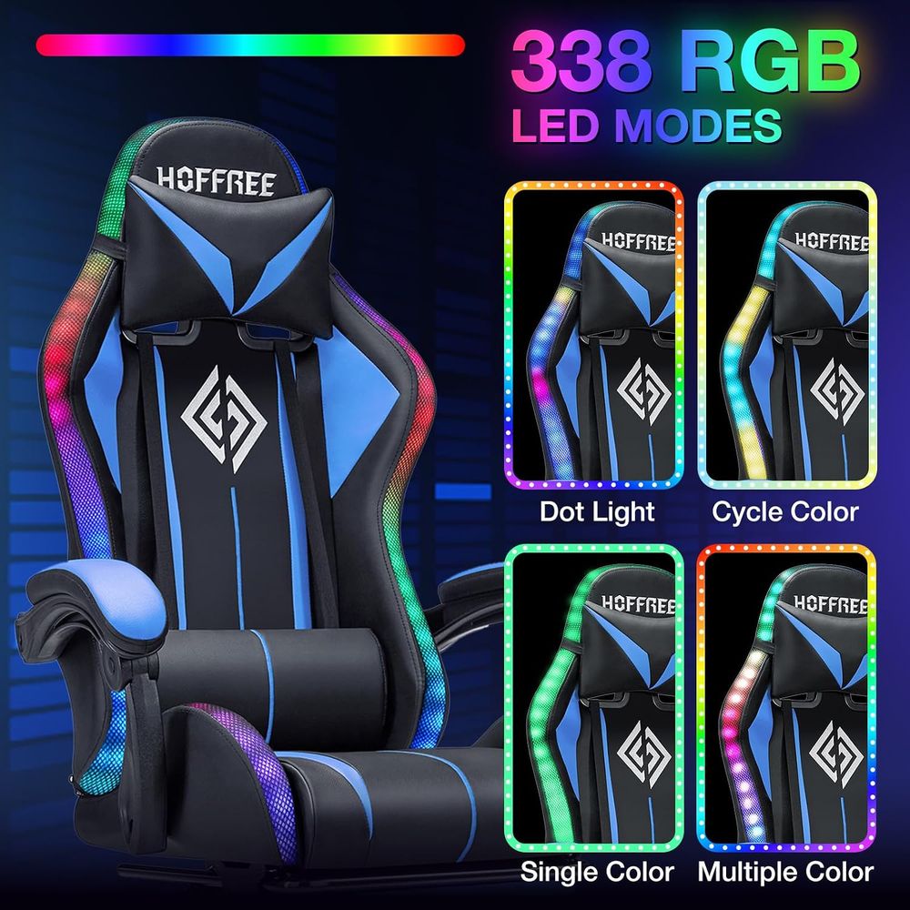 LED Gaming Chair with Massage  - đánh giá và giá Rgb Gaming Chair