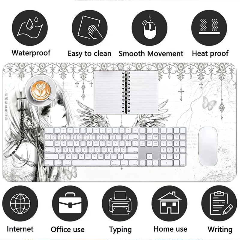 Leather Mousepad Black White A - đánh giá và giá Mouse Gaming Esports